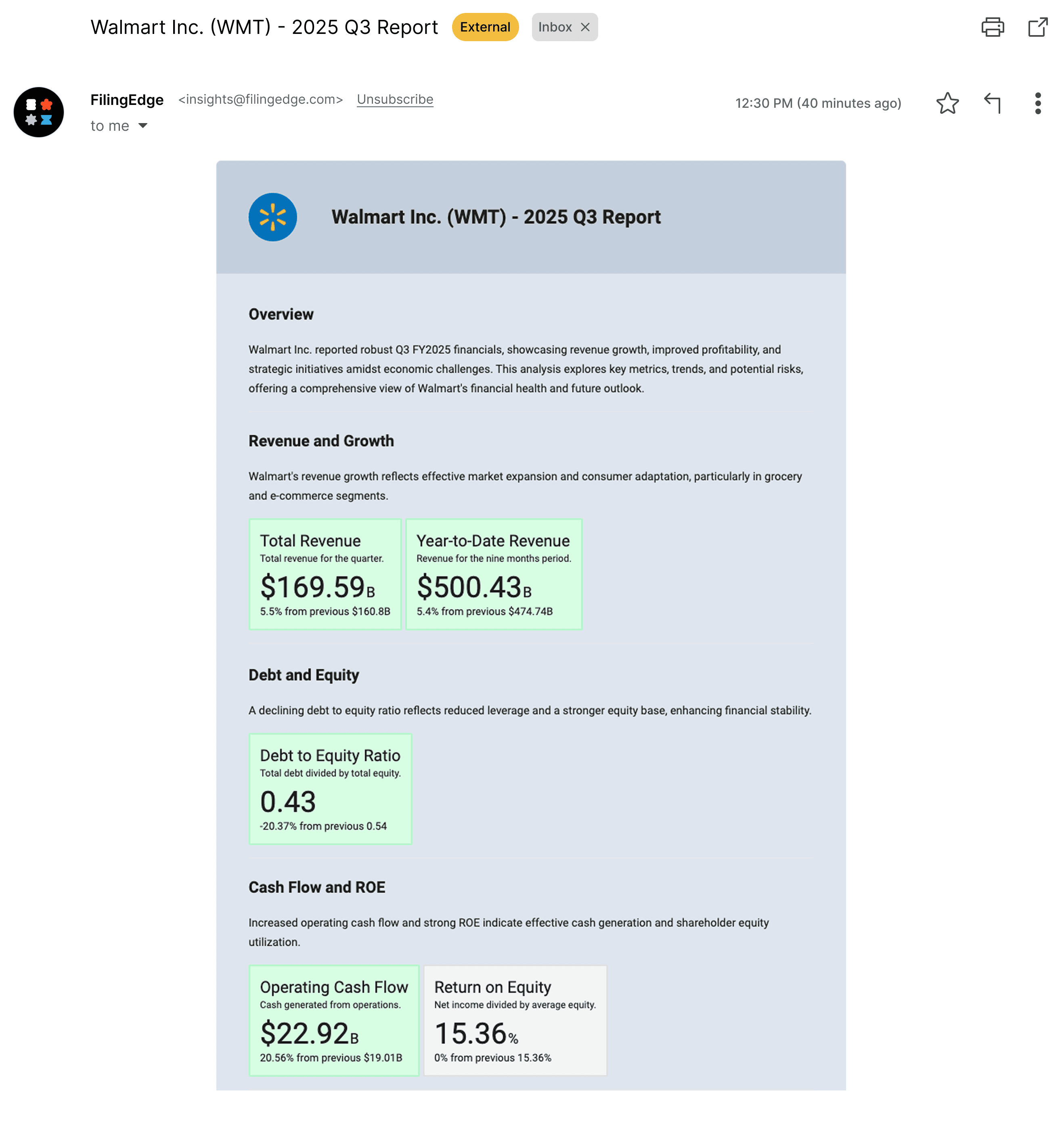 Walmart Report